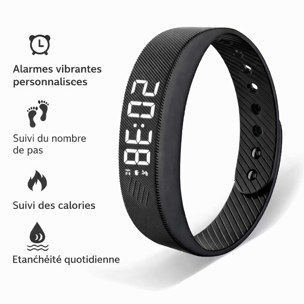 Smart Bracelet LED Digital Waterproof Smart Clock Smartband with Running Pedometer Monitor Smart Band Vibration Alarm Reminder