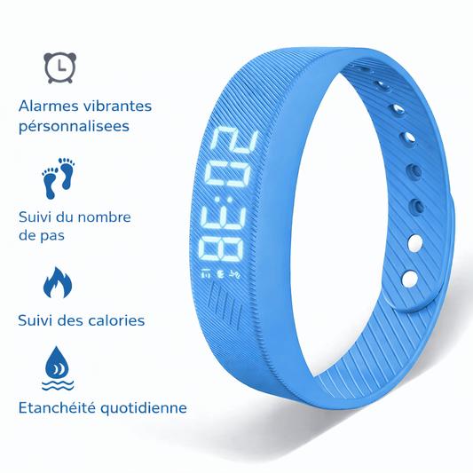 Smart Bracelet LED Digital Waterproof Smart Clock Smartband with Running Pedometer Monitor Smart Band Vibration Alarm Reminder